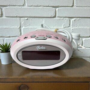 RARE Barbie AM/FM Alarm Clock Radio Model BE-622 Tested Working Great